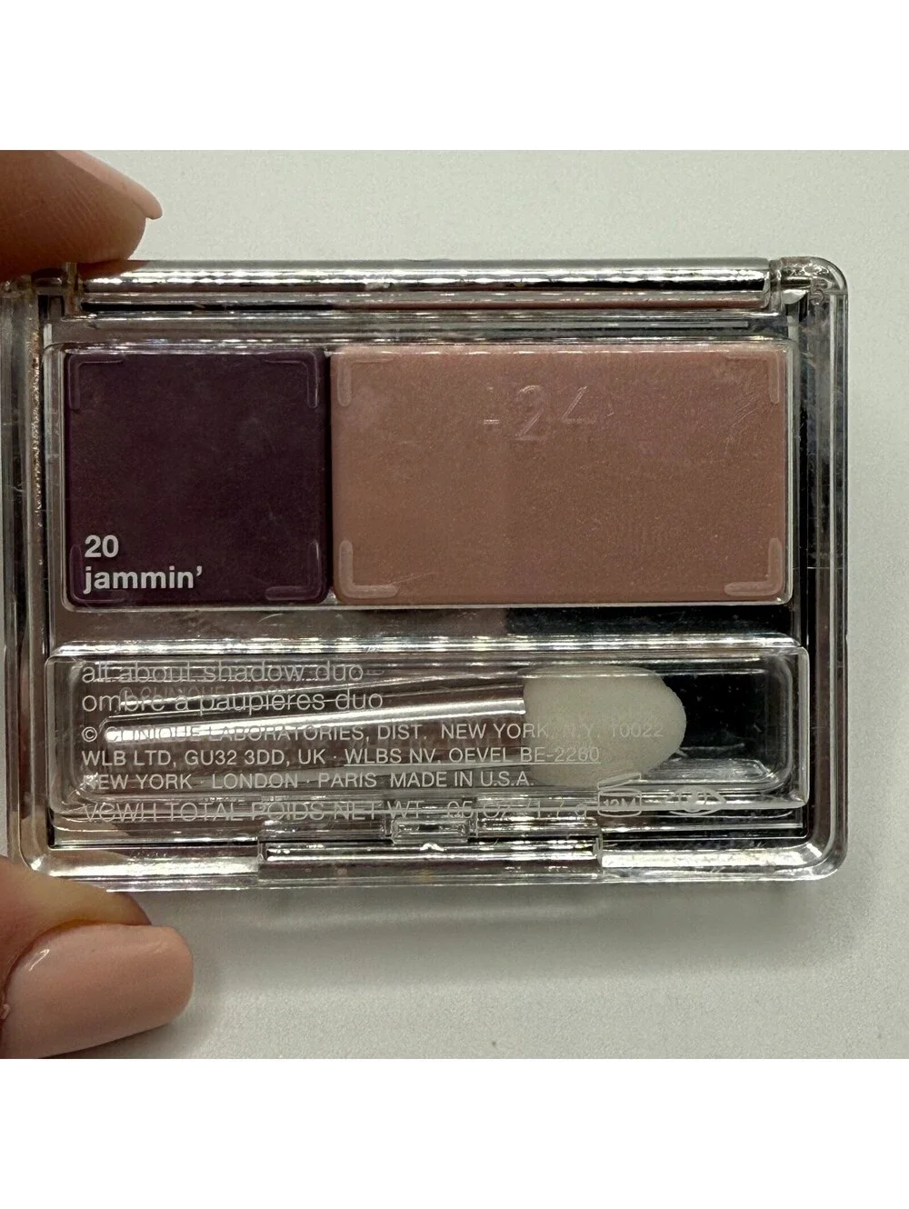 NEW Clinique All About Shadow Duo 20 JAMMIN Eye Shadow 0.05 oz Made in USA